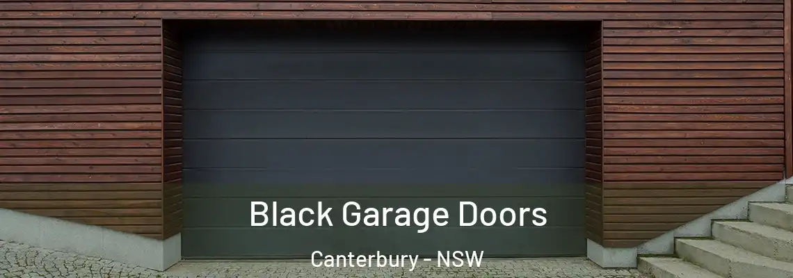  Black Garage Doors Canterbury - NSW
