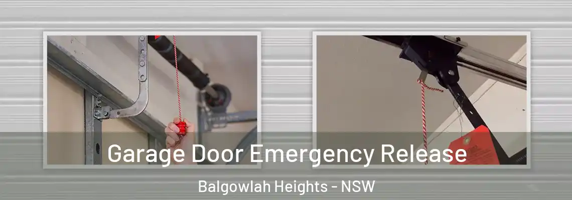  Garage Door Emergency Release Balgowlah Heights - NSW