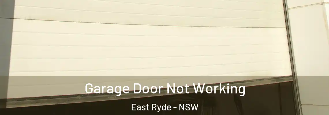  Garage Door Not Working East Ryde - NSW