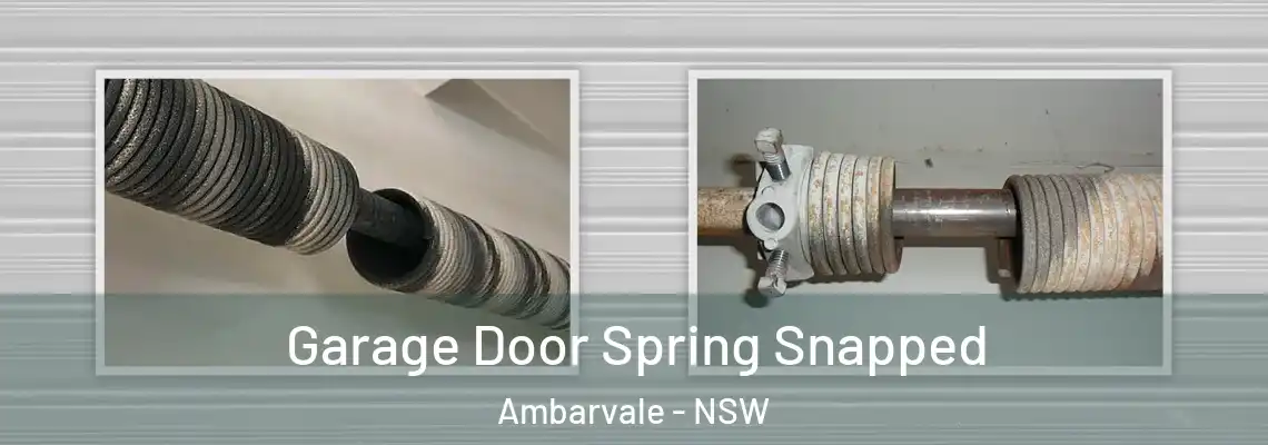  Garage Door Spring Snapped Ambarvale - NSW