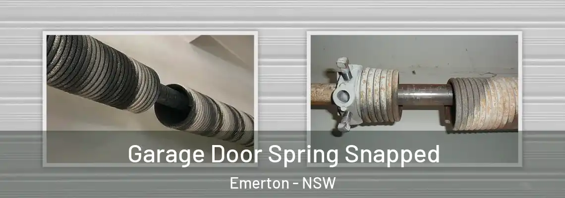  Garage Door Spring Snapped Emerton - NSW